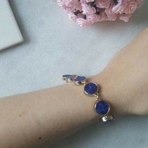 DKNY Gold-Tone Colored Stone Flex Bracelet